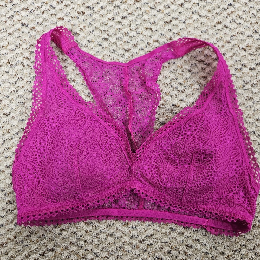 Victoria Secret Pink Lace Pullover Bralette Size M